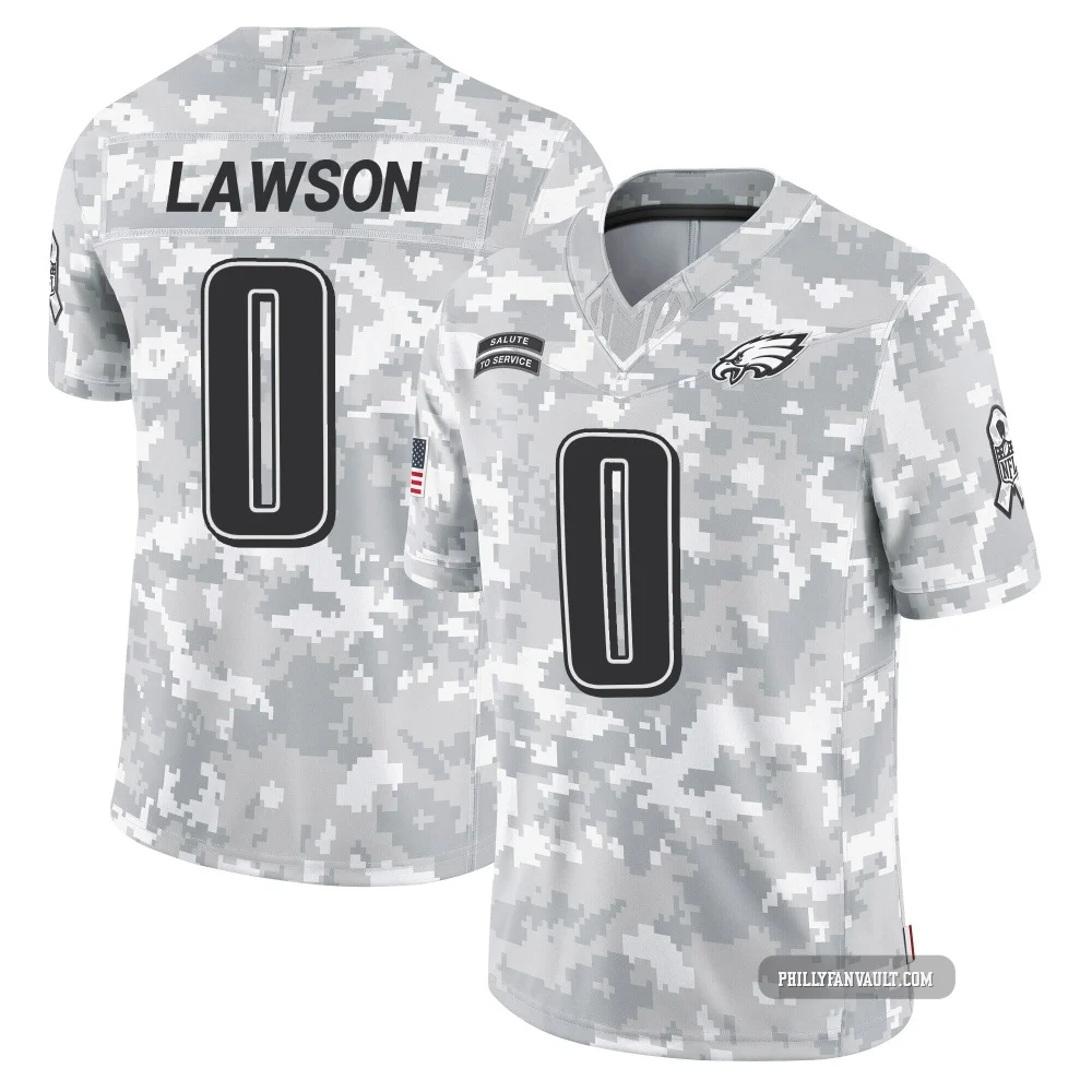 Youth Deontae Lawson ＃0 Philadelphia Eagles Arctic Camo Limited 2024 Salute to Service Jersey