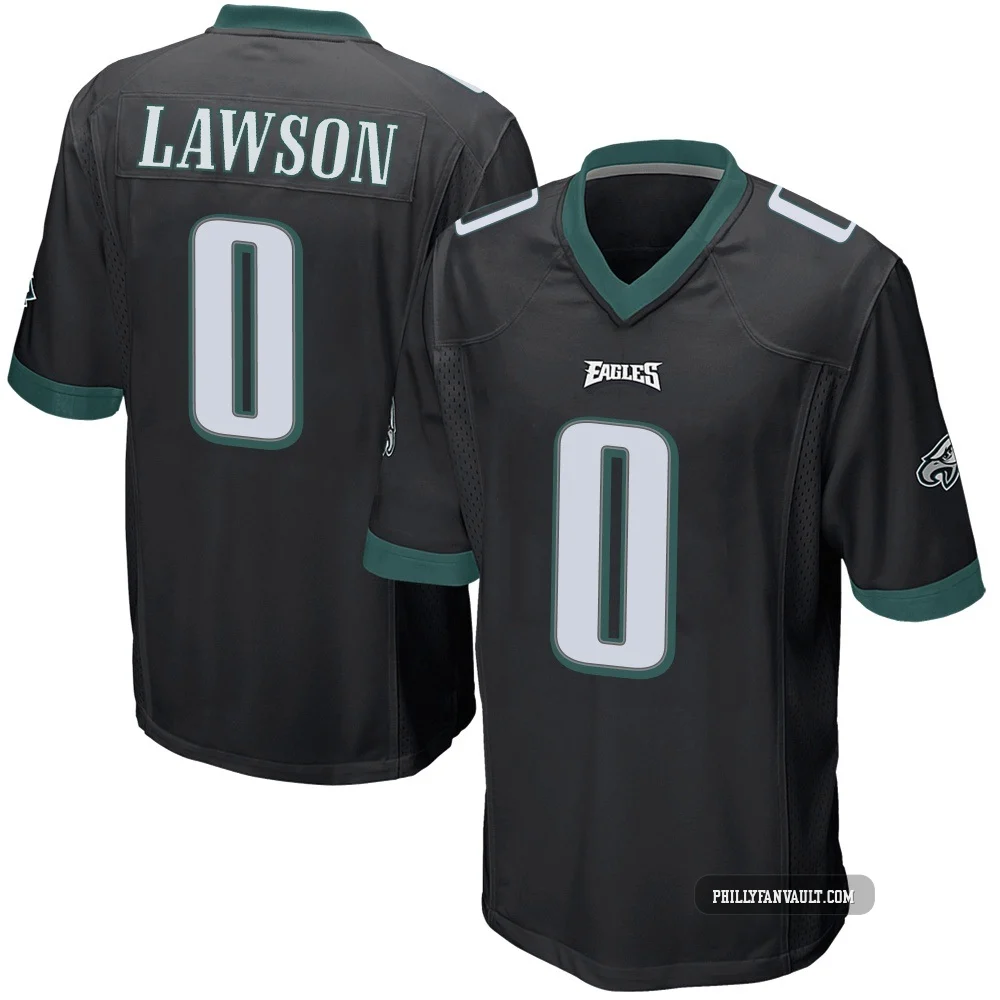 Youth Deontae Lawson ＃0 Philadelphia Eagles Black Game Alternate Jersey