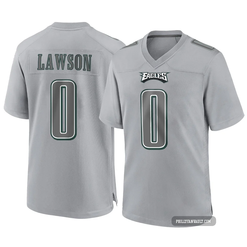 Youth Deontae Lawson ＃0 Philadelphia Eagles Gray Game Atmosphere Fashion Jersey