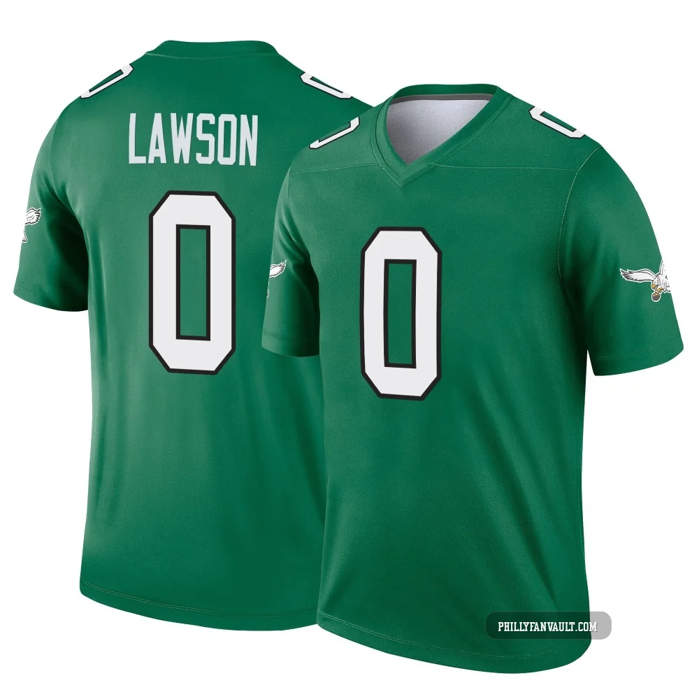 Youth Deontae Lawson ＃0 Philadelphia Eagles Green Legend Kelly Alternate Jersey