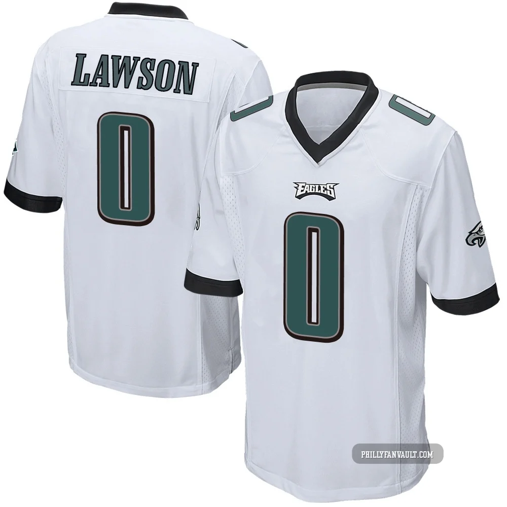 Youth Deontae Lawson ＃0 Philadelphia Eagles White Game Jersey
