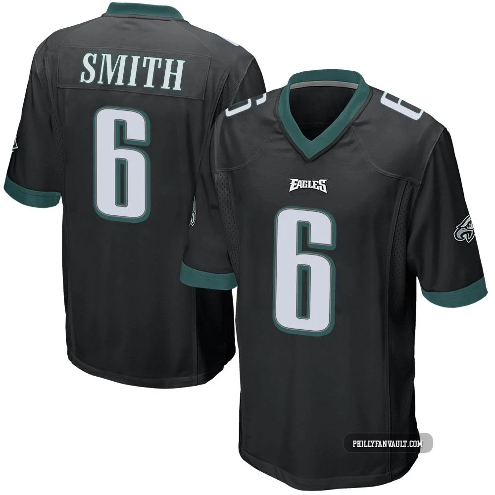 Youth DeVonta Smith ＃6 Philadelphia Eagles Black Game Alternate Jersey