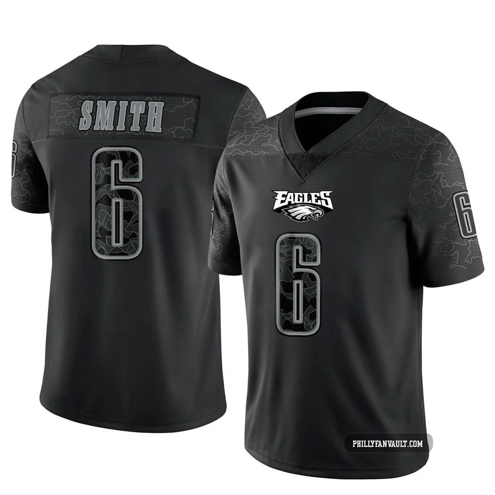 Youth DeVonta Smith ＃6 Philadelphia Eagles Black Limited Reflective Jersey