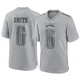 Youth DeVonta Smith ＃6 Philadelphia Eagles Gray Game Atmosphere Fashion Jersey