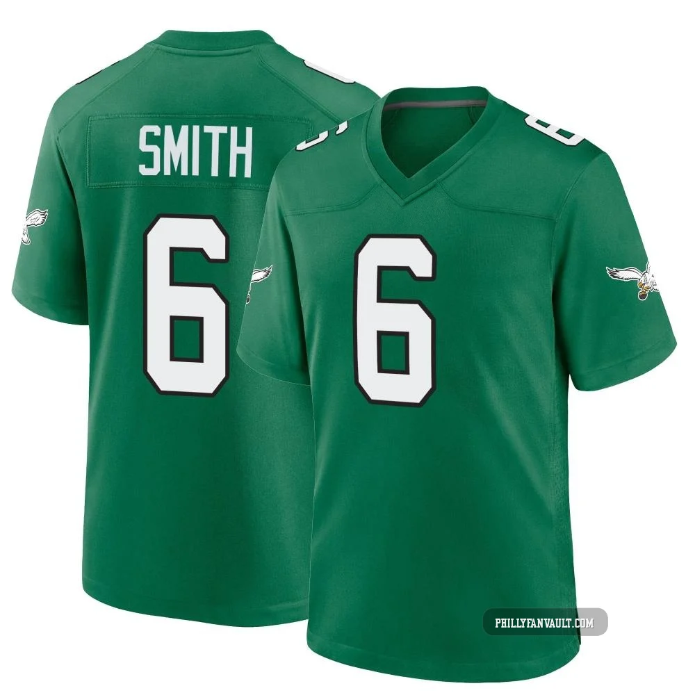 Youth DeVonta Smith ＃6 Philadelphia Eagles Green Game Kelly Alternate Jersey