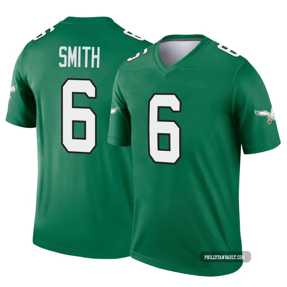 Youth DeVonta Smith ＃6 Philadelphia Eagles Green Legend Kelly Alternate Jersey