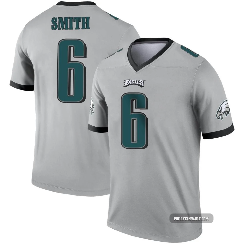 Youth DeVonta Smith ＃6 Philadelphia Eagles Legend Silver Inverted Jersey