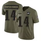 Youth Dorian Thompson-Robinson ＃14 Philadelphia Eagles Olive Limited 2025 Salute to Service Jersey