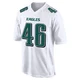 Youth Griffin Hebert ＃46 Philadelphia Eagles White Game Tundra Fashion Jersey