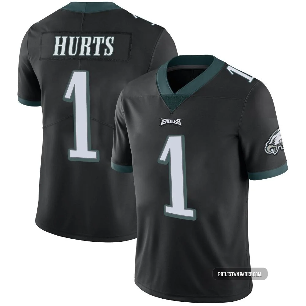 Youth Jalen Hurts ＃1 Philadelphia Eagles Black Limited Alternate Vapor Untouchable Jersey