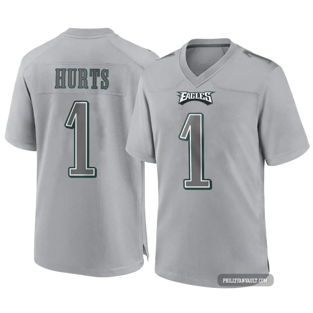 Youth Jalen Hurts ＃1 Philadelphia Eagles Gray Game Atmosphere Fashion Jersey