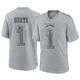 Youth Jalen Hurts ＃1 Philadelphia Eagles Gray Game Atmosphere Fashion Jersey