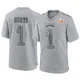 Youth Jalen Hurts ＃1 Philadelphia Eagles Gray Game Atmosphere Fashion Super Bowl LIX Jersey