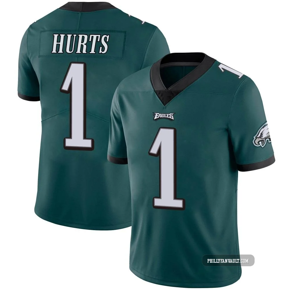 Youth Jalen Hurts ＃1 Philadelphia Eagles Green Limited Midnight Team Color Vapor Untouchable Jersey