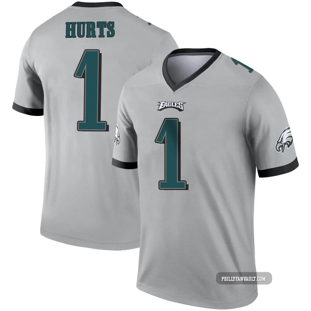 Youth Jalen Hurts ＃1 Philadelphia Eagles Legend Silver Inverted Jersey