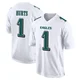 Youth Jalen Hurts ＃1 Philadelphia Eagles White Game Tundra Fashion Jersey