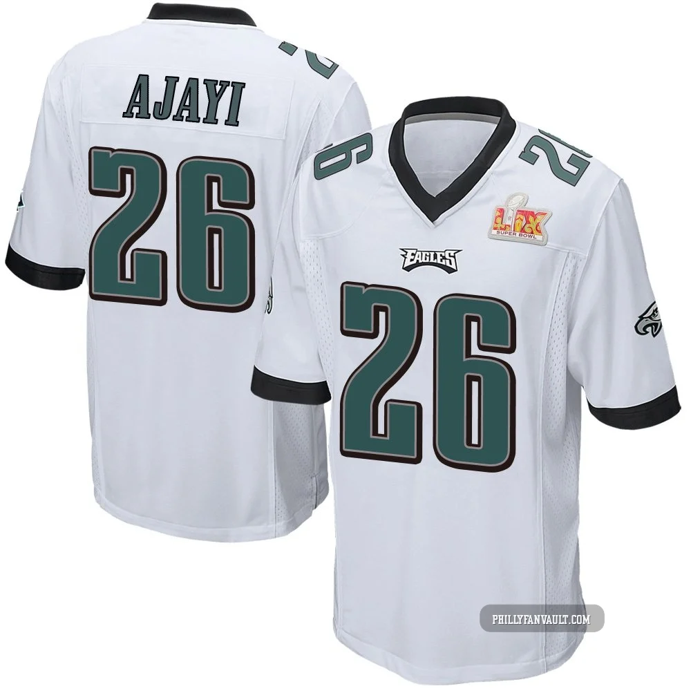 Youth Jay Ajayi ＃26 Philadelphia Eagles White Game Super Bowl LIX Jersey