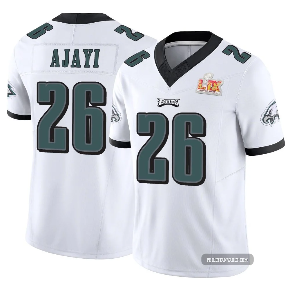 Youth Jay Ajayi ＃26 Philadelphia Eagles White Limited Vapor F.U.S.E. Super Bowl LIX Jersey