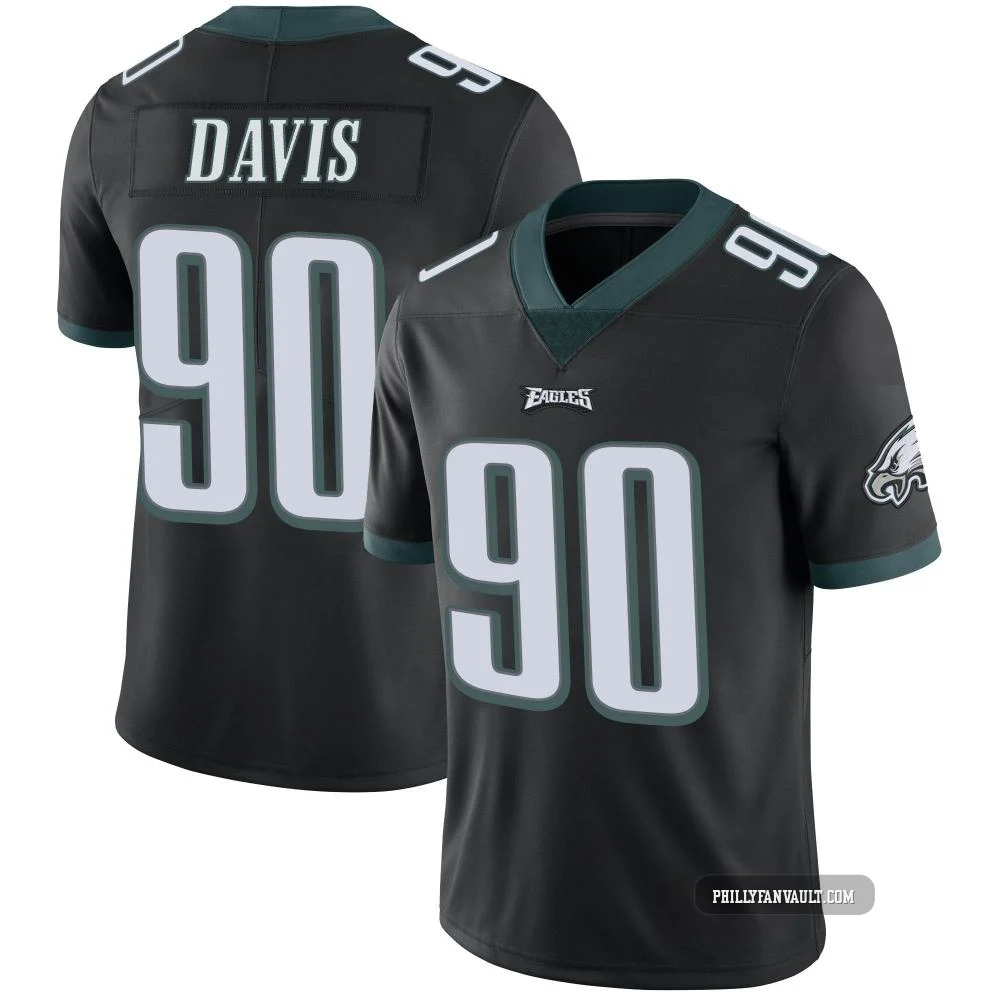 Youth Jordan Davis ＃90 Philadelphia Eagles Black Limited Alternate Vapor Untouchable Jersey