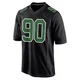 Youth Jordan Davis ＃90 Philadelphia Eagles Black/Kelly Game Carbon Green Fashion Jersey