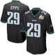 Youth Marcus Epps ＃29 Philadelphia Eagles Black Game Alternate Super Bowl LIX Jersey