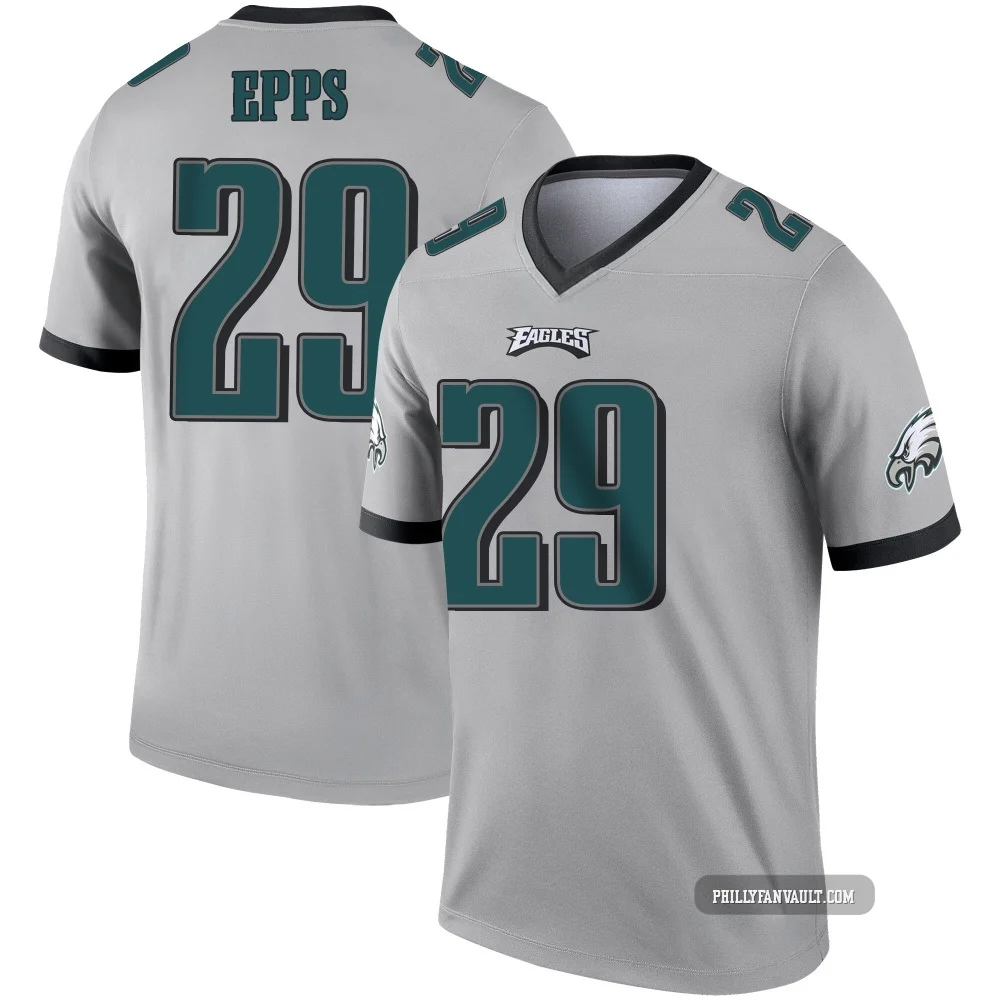 Youth Marcus Epps ＃29 Philadelphia Eagles Legend Silver Inverted Jersey