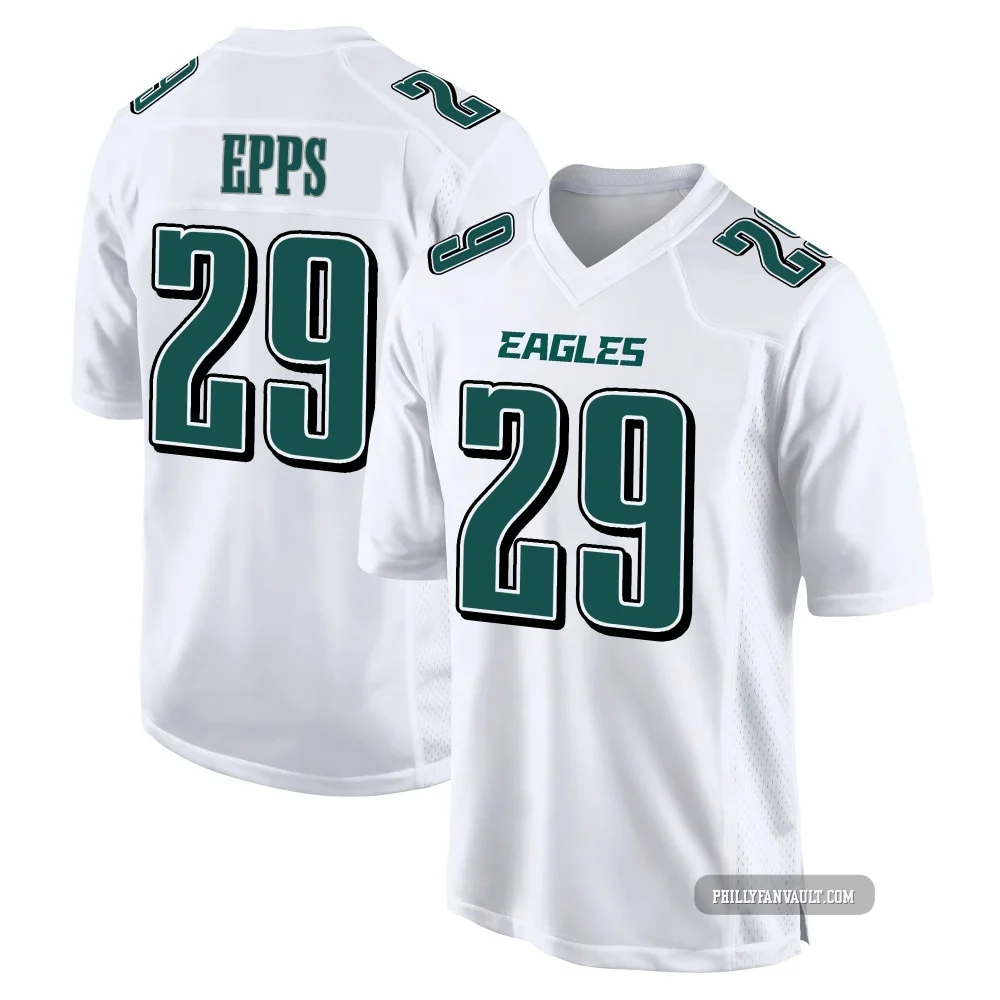 Youth Marcus Epps ＃29 Philadelphia Eagles White Game Tundra Fashion Jersey