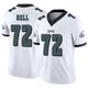 Youth Markel Bell ＃72 Philadelphia Eagles White Limited Vapor F.U.S.E. Jersey