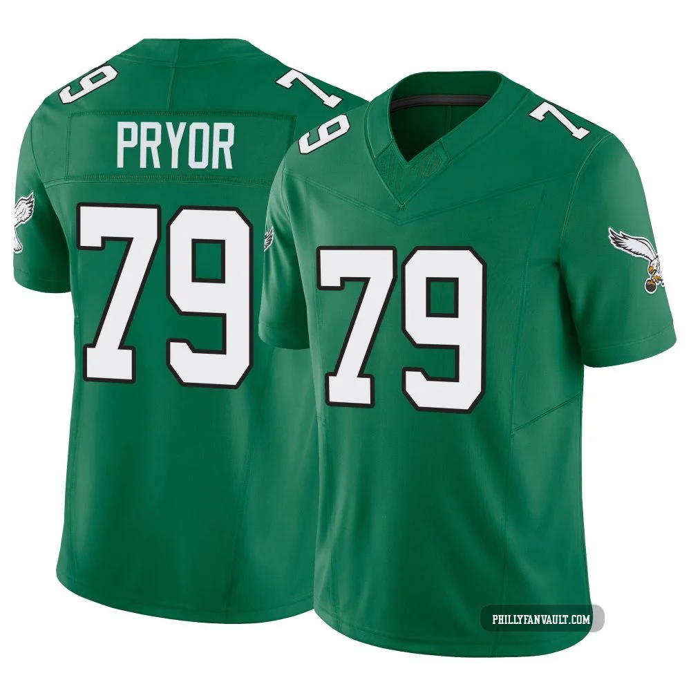Youth Matt Pryor ＃79 Philadelphia Eagles Green Limited Kelly Alternate Vapor F.U.S.E. Jersey
